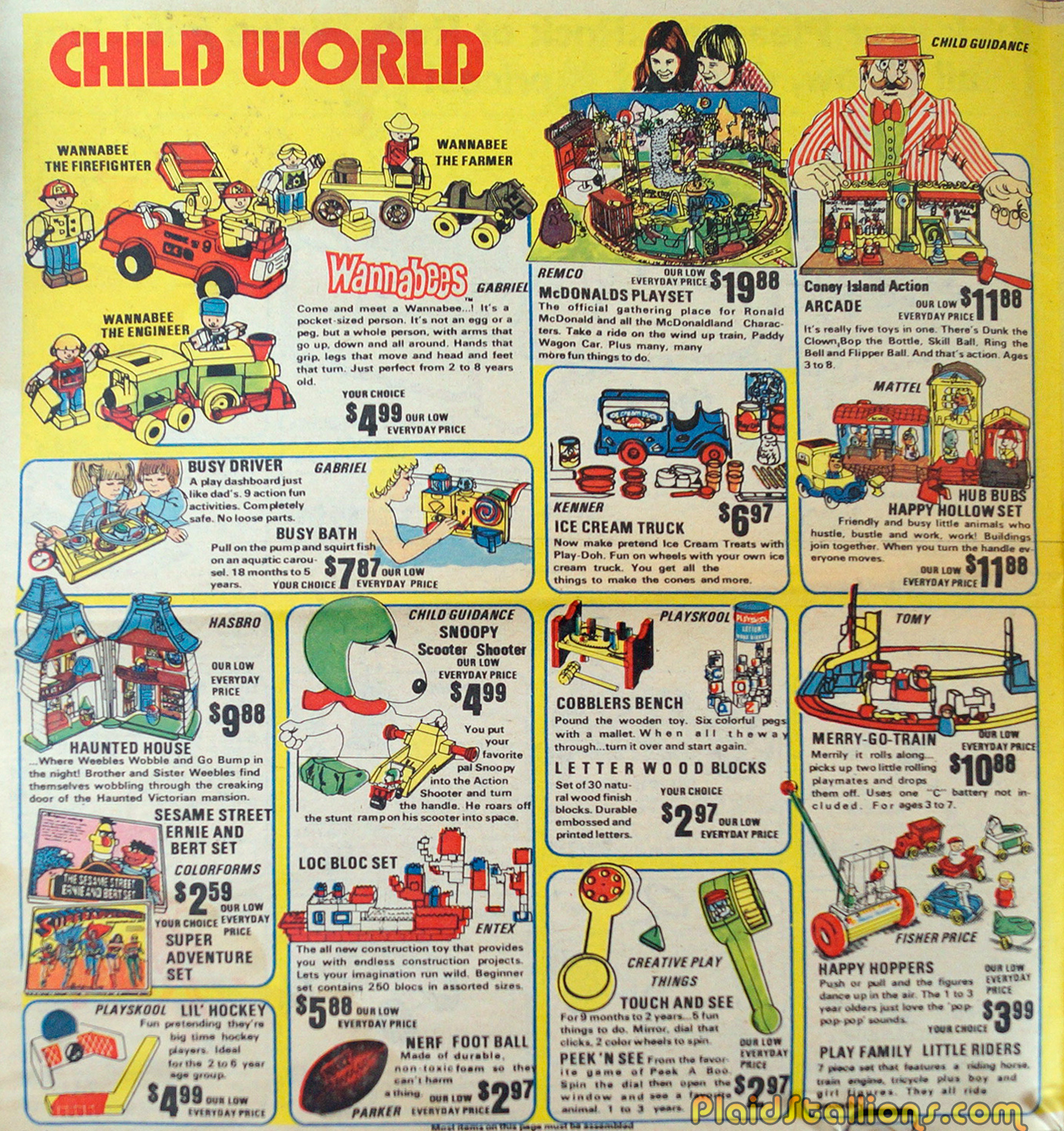 Remco Mcdonalds 1976 child world toy flyer