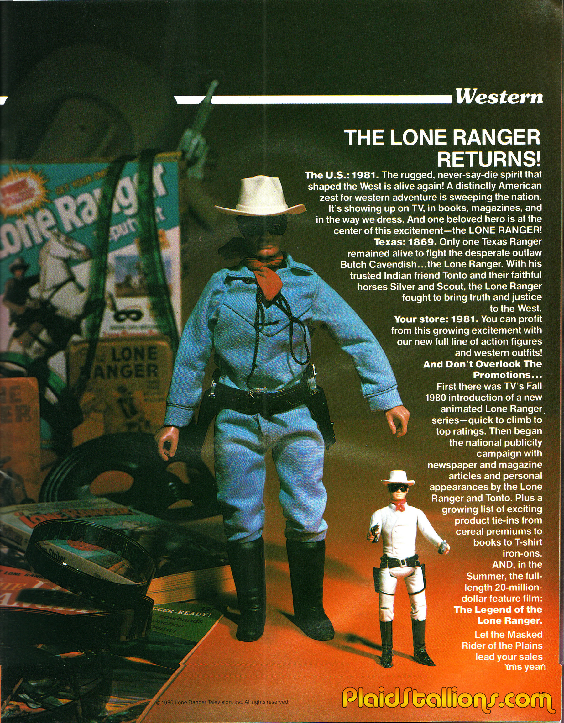 1981 Gabriel Lone Ranger action figures