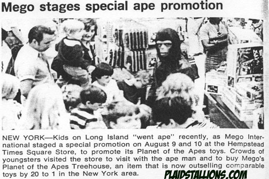 Mego Planet of the apes store appearance