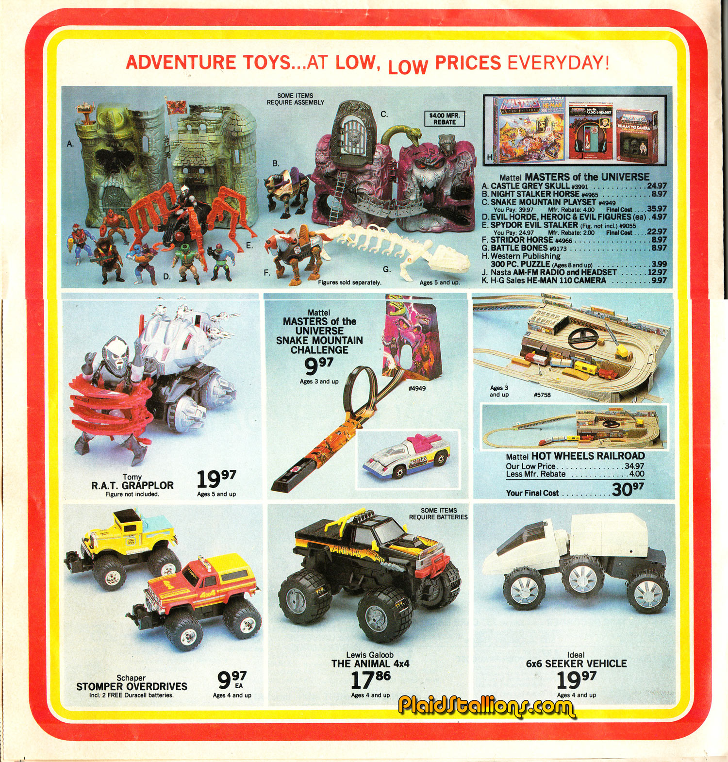 masters of the universe 1985 child world toy flyer