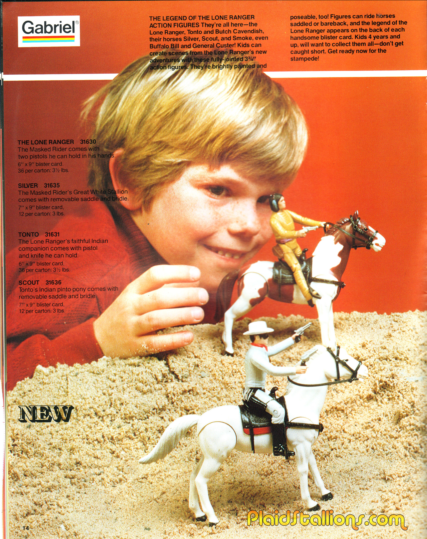 1981 Gabriel Lone Ranger action figures 