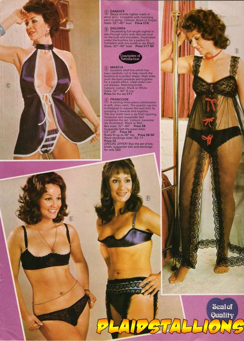 1970's Lingerie Catalog I Kesman I Plaidstallions.com