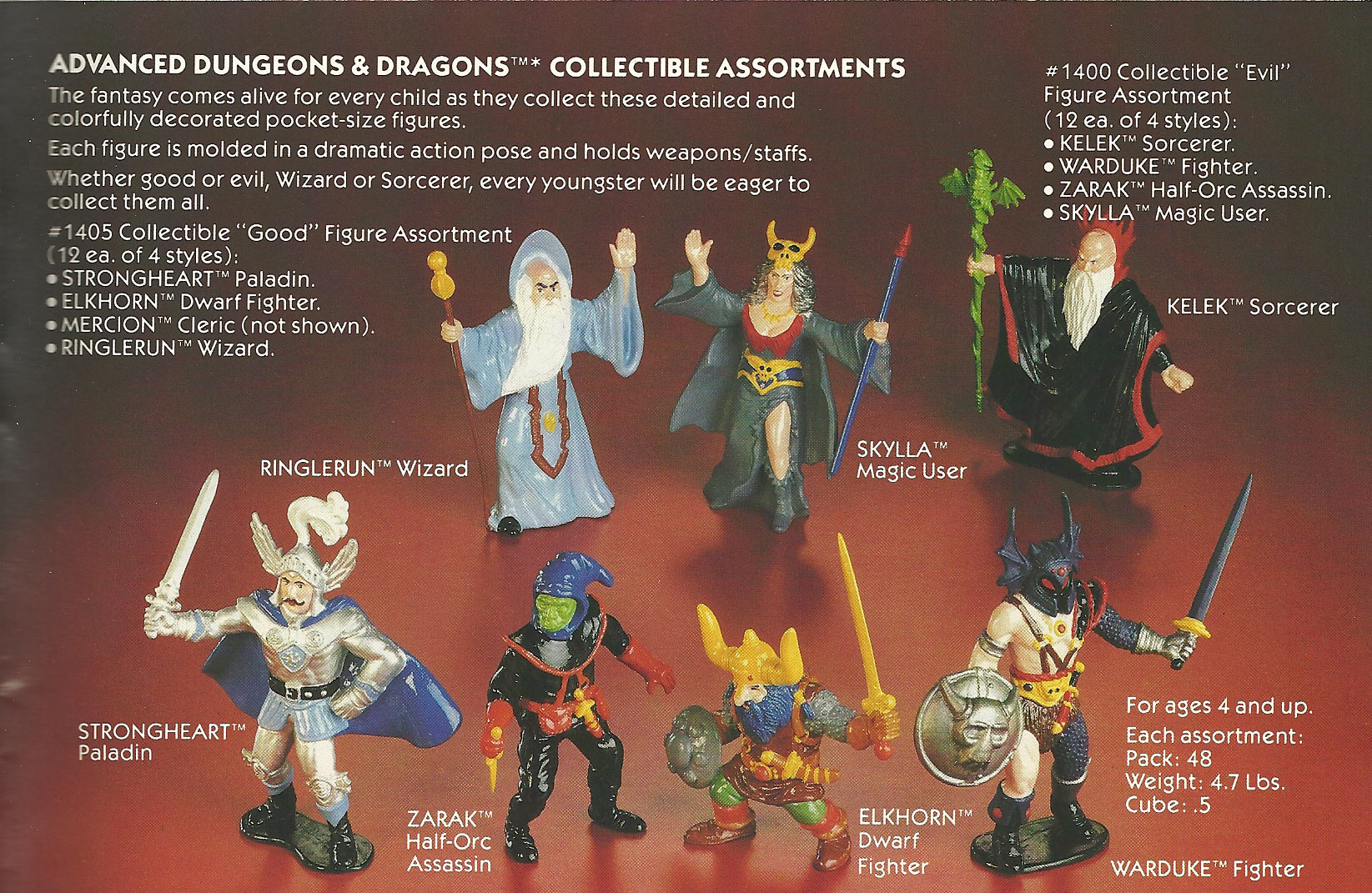 Details about   Advanced Dungeons & Dragons Toy Figure Plastic LJN '82 Stalwart Men at Arms D&D 