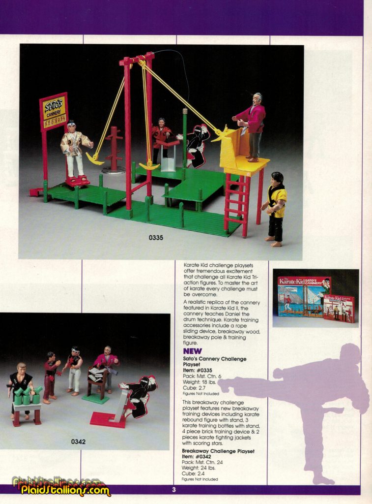 1987 Remco Toys Catalog Karate Kid Play Sets