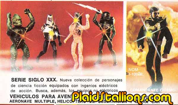 In Mexico, the line was called "Siglo XXX" (century XXX?) and was marketed alongside 12" Joe which was also still available by Ledy (everybody but the US had 12" Joes it seems), the packaging featured the same art as the US but the dolls were sold in beautiful window boxes.