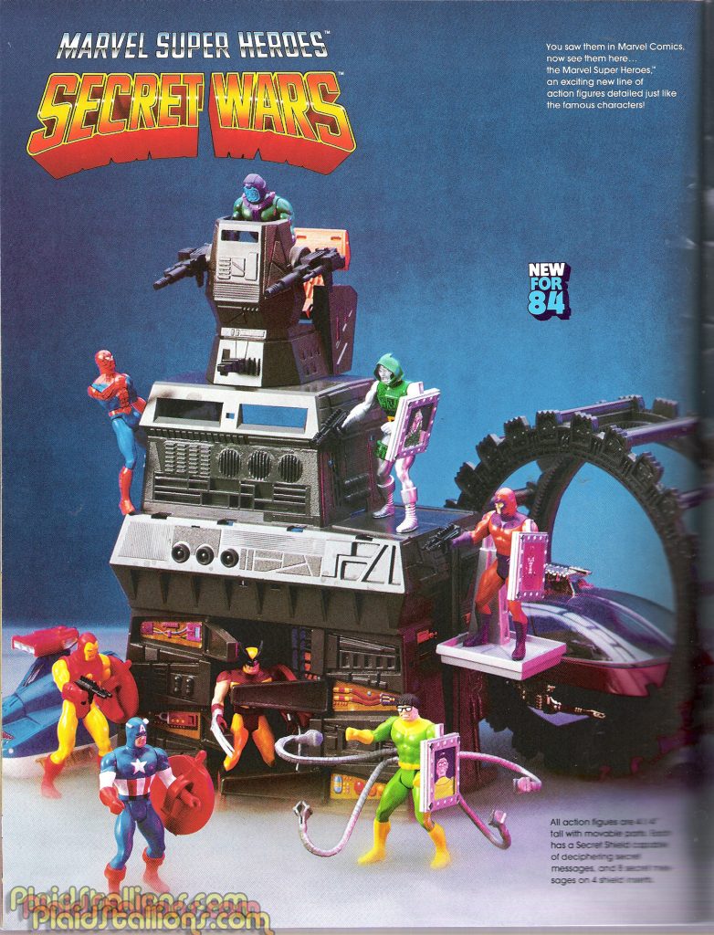 Mattel put a lot into play sets and vehicles for the Secret Wars characters.