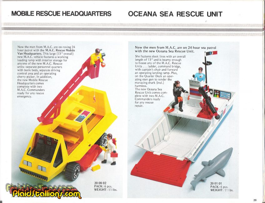 1977 Matchbox MAC (Mobile Action Command) Catalog - Plaid Stallions