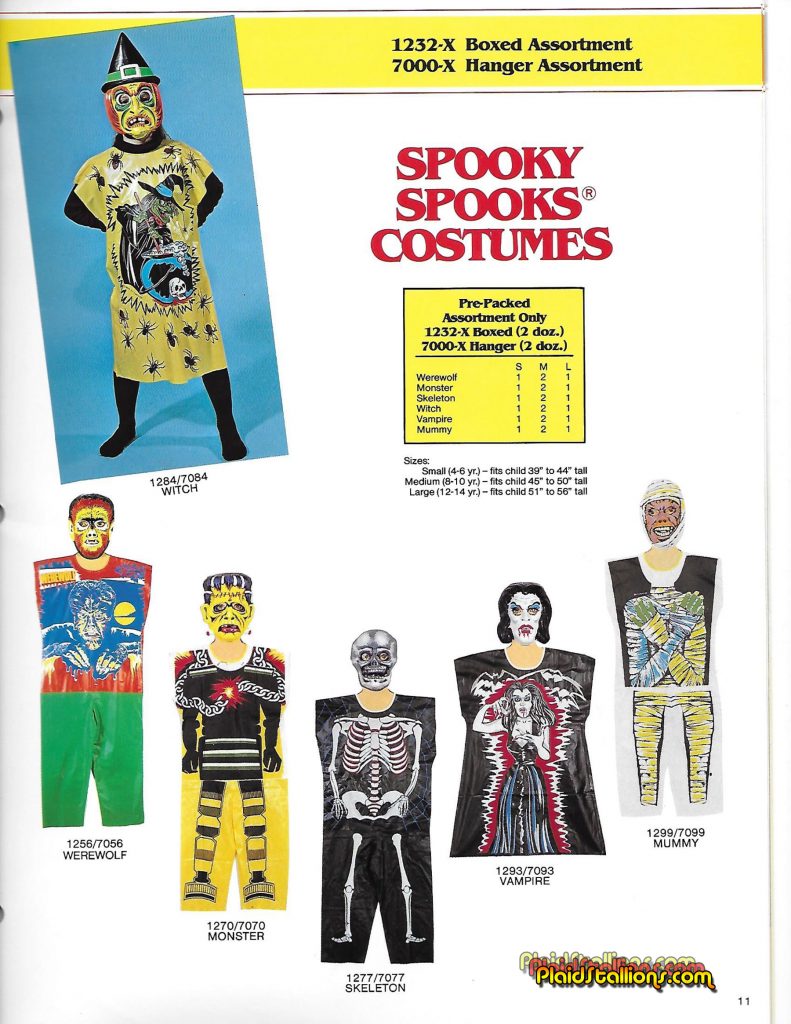 1987 Collegeville Halloween Costume Catalog Spooks
