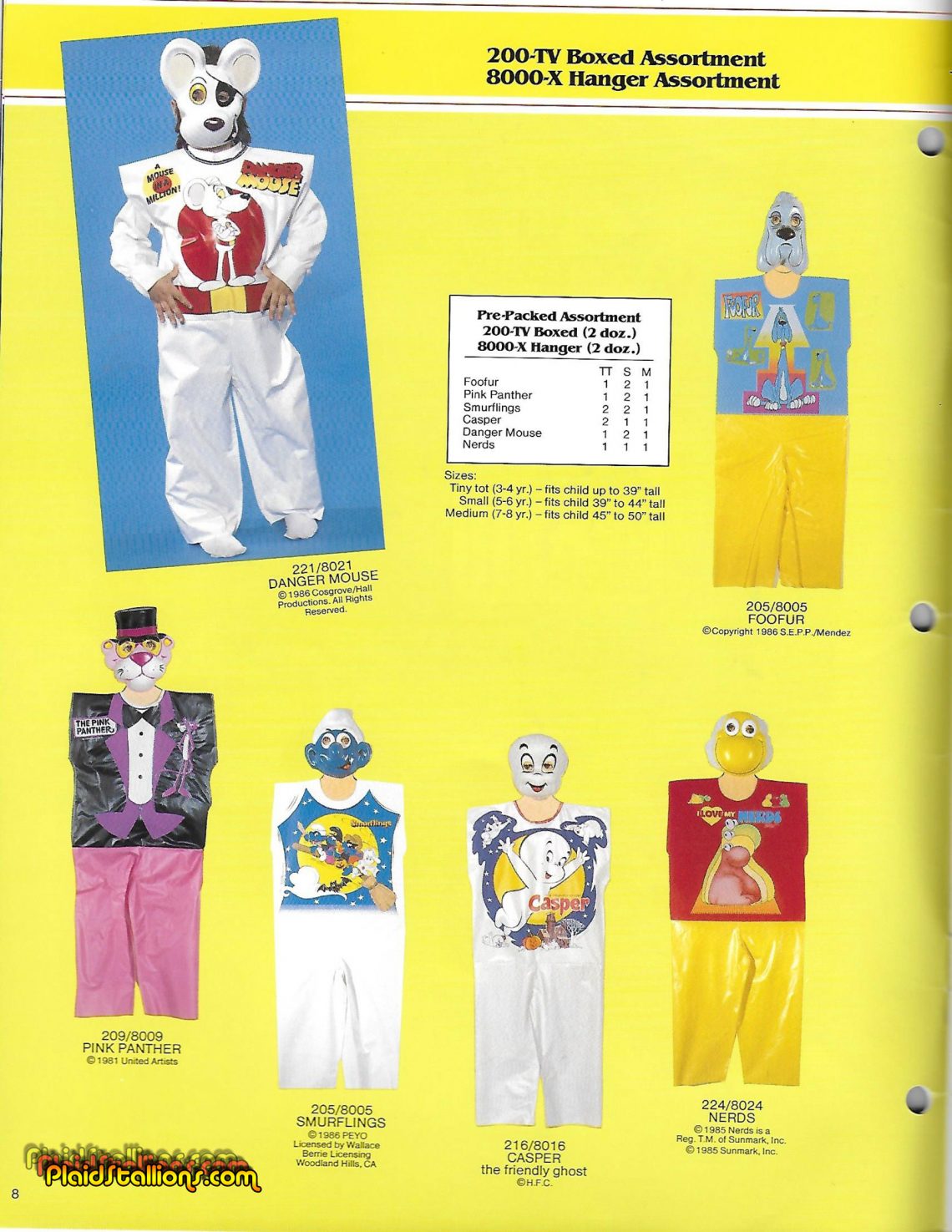 1987 Collegeville Halloween Costume Catalog PS