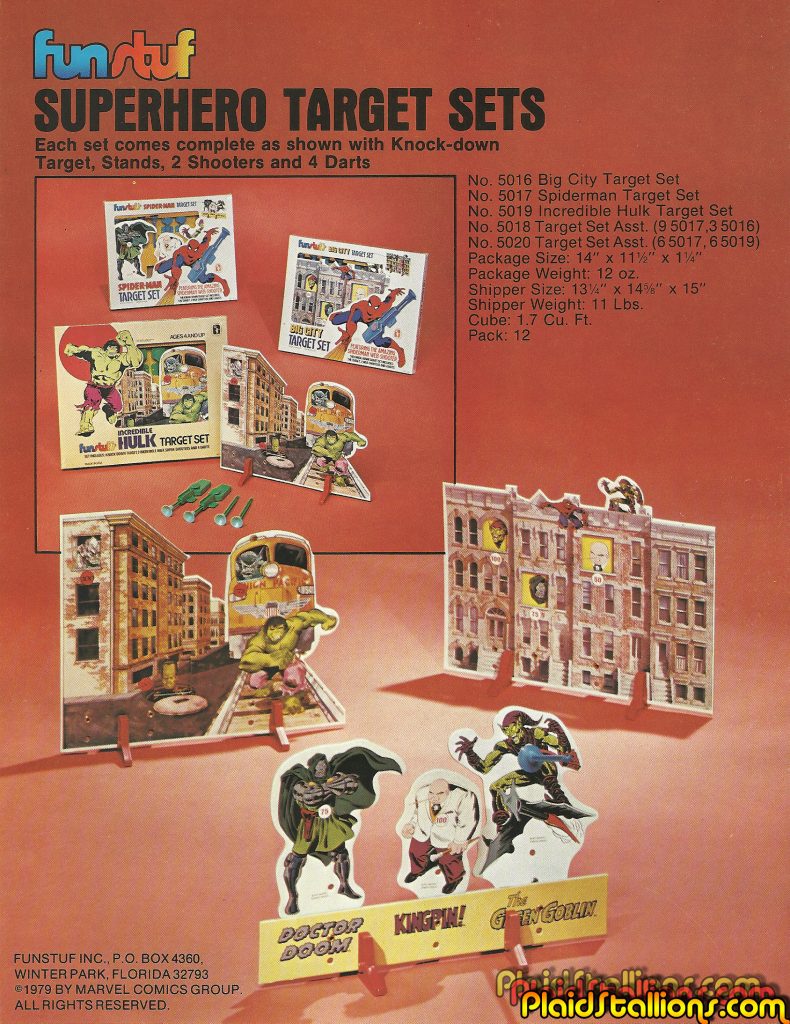 1980 FunStuf Toys Marvel Superheroes