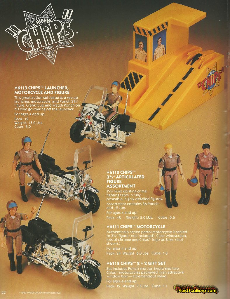 1983 LJN Catalog- CHiPs action figures