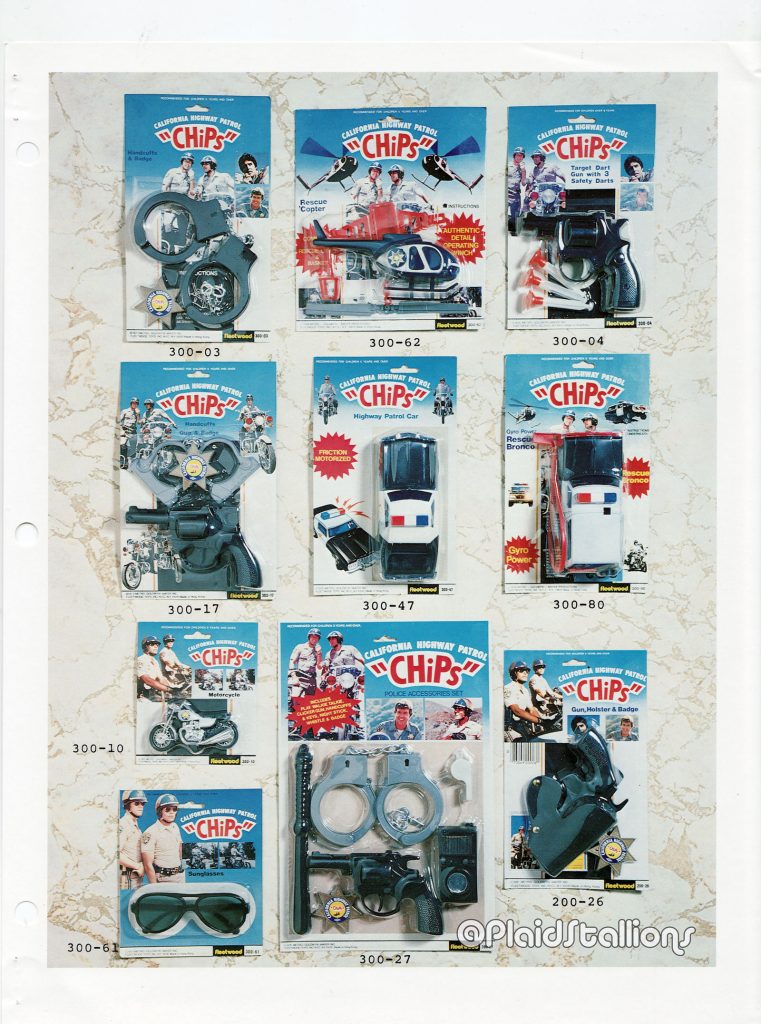 CHIPS 1982 Fleetwood Toys Catalog