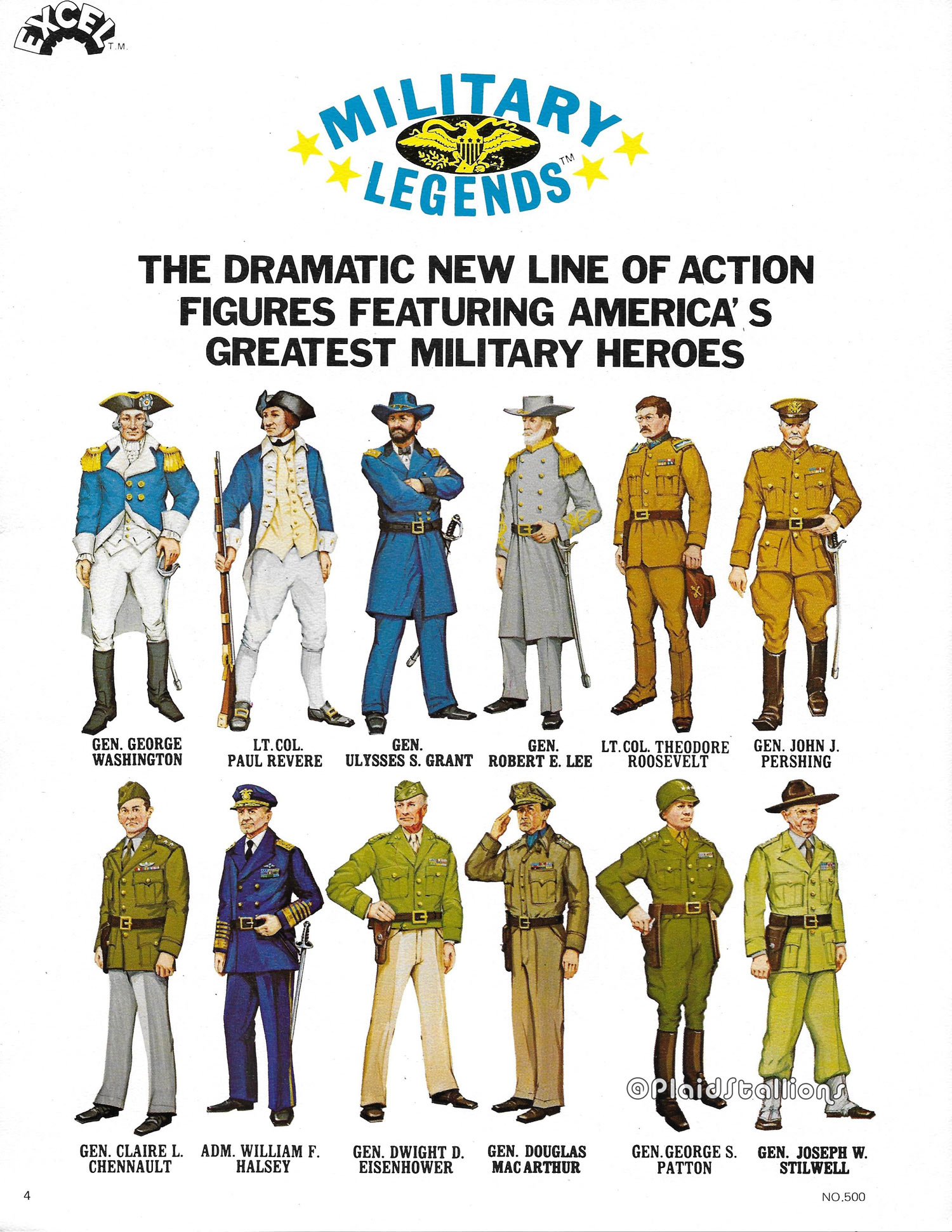 1975 Excel Toys Catalog - Legends of the West- Military Legends - PS