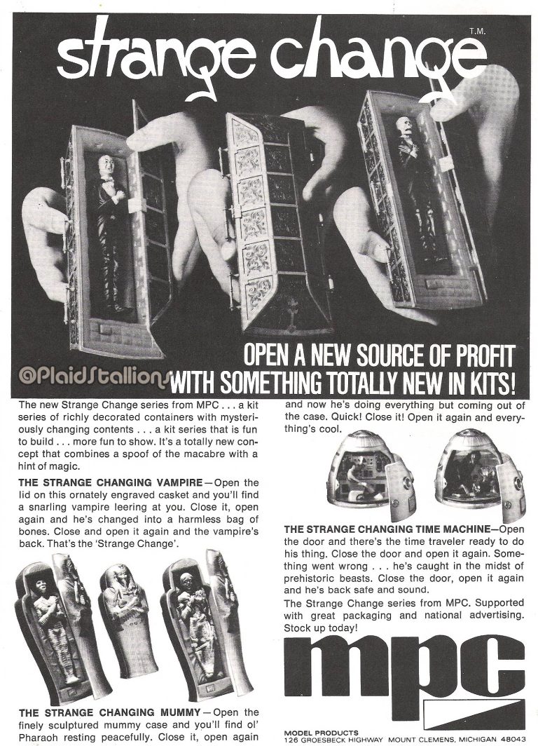 MPC Strange Change Model Kits Advertisement - PS