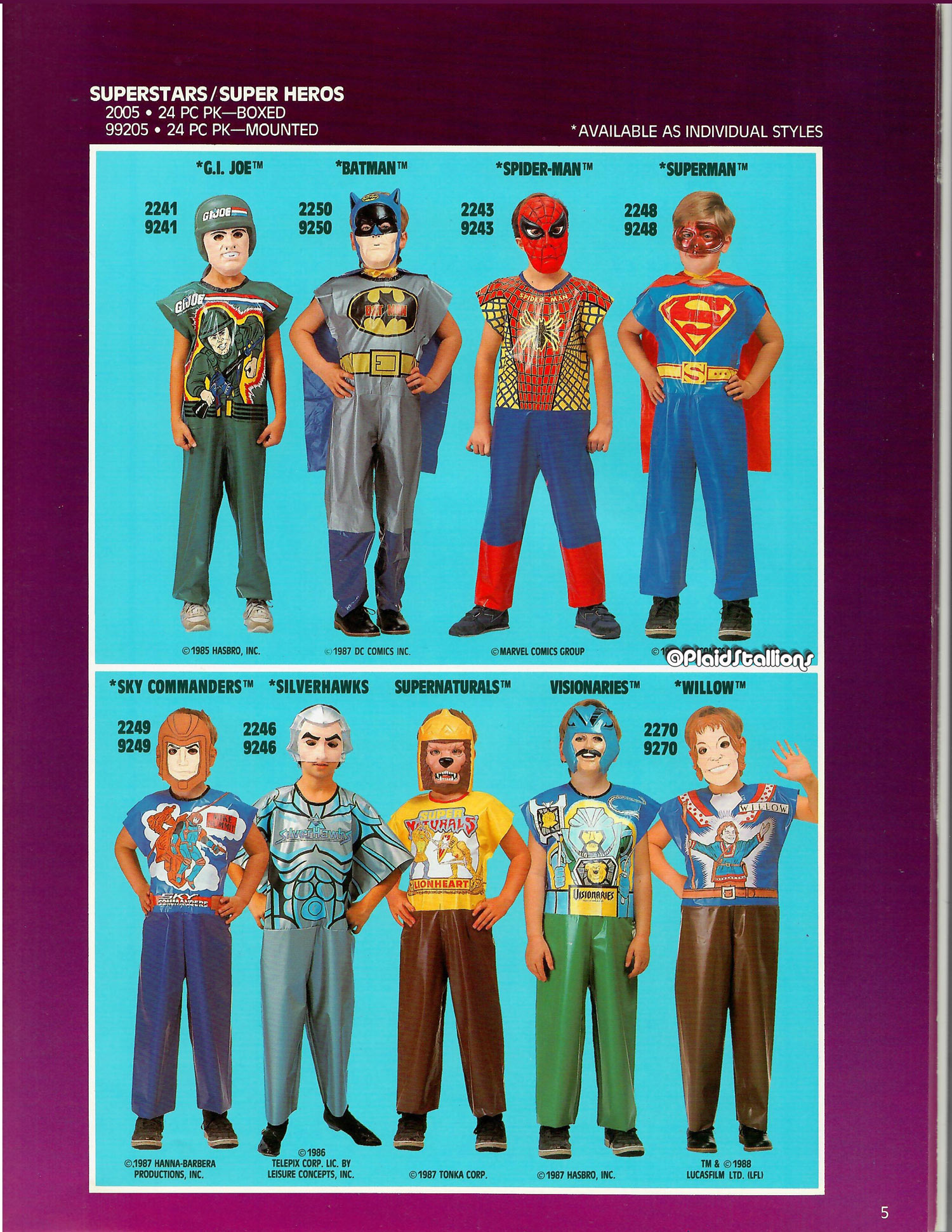1988 Ben Cooper Halloween Catalog Silverhawks GI Joe Universal