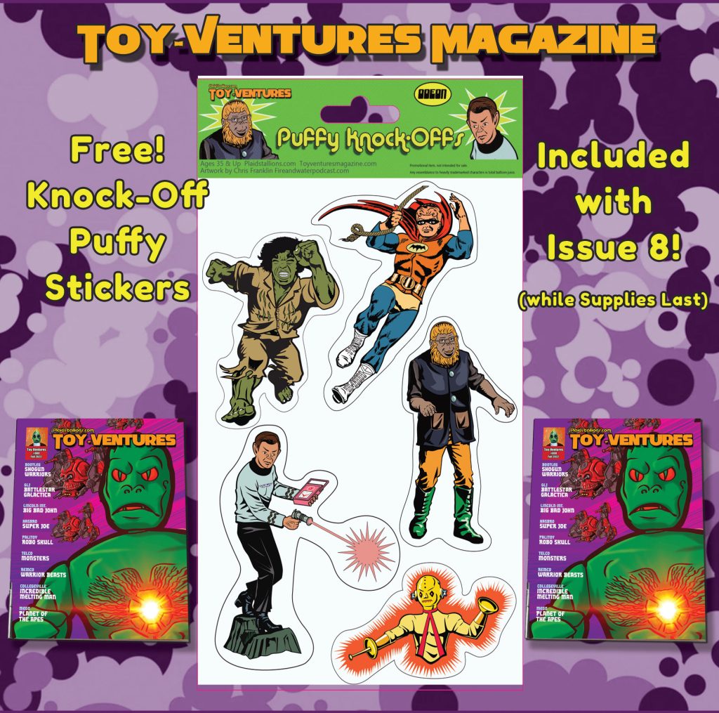 Toy-Ventures Magazine Issue 8 Puffy Stickers