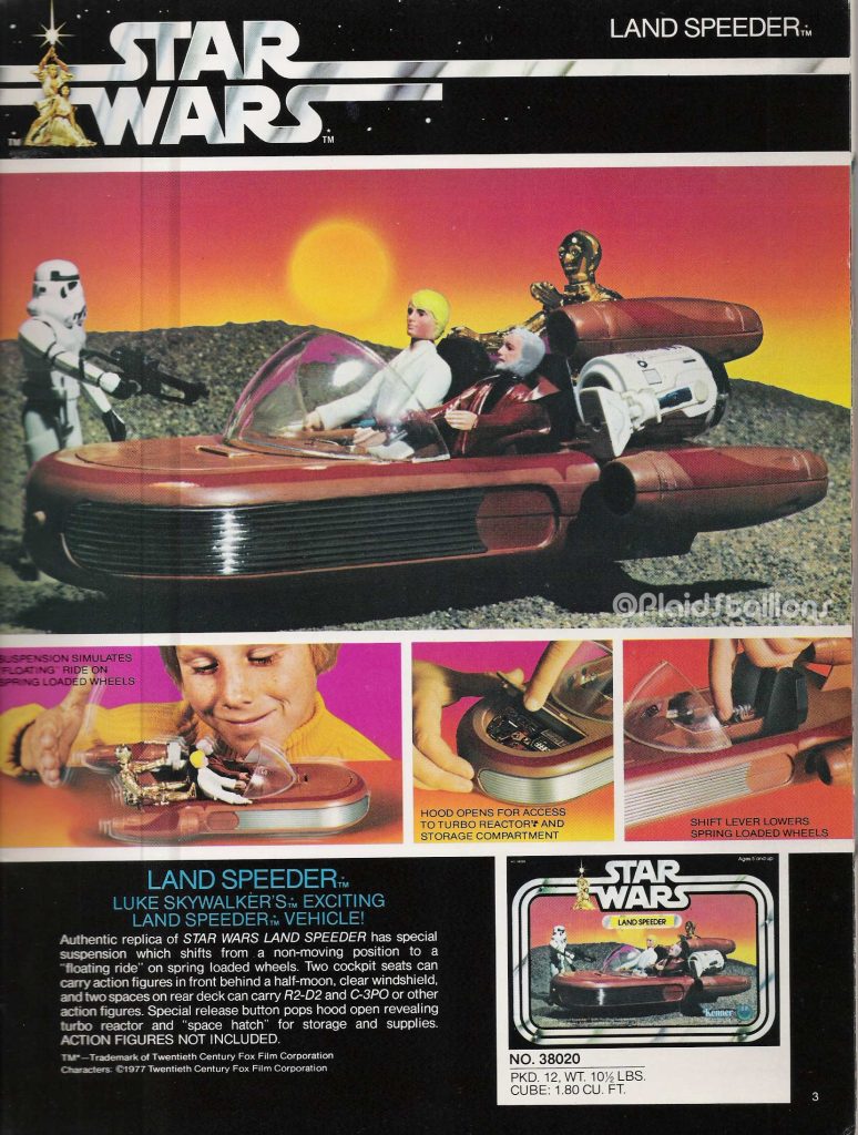Kenner 1978 Star Wars Catalog land speeder