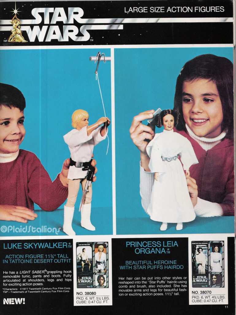 Kenner 1978 Star Wars Catalog 12" luke and Leia