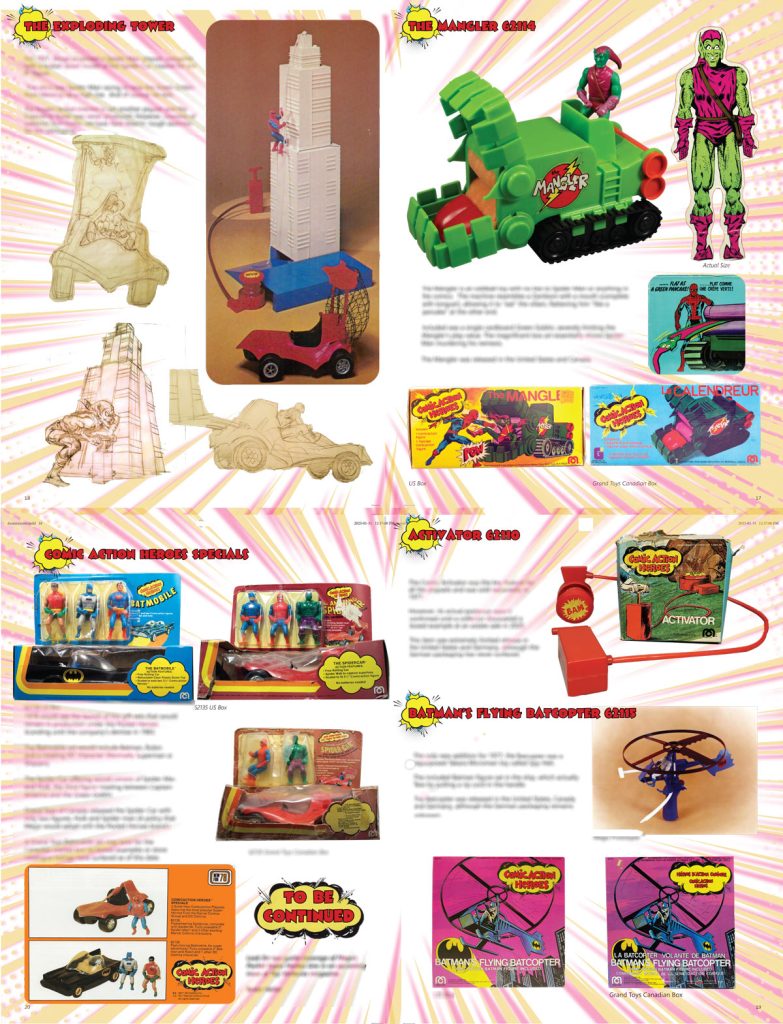 Mego Comic Action Heroes in Toy-Ventures Issue 9
