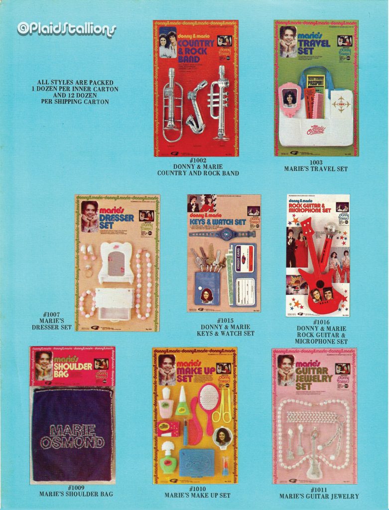 Donny and Marie Osmond Rack Toy Catalog (Gordy International)