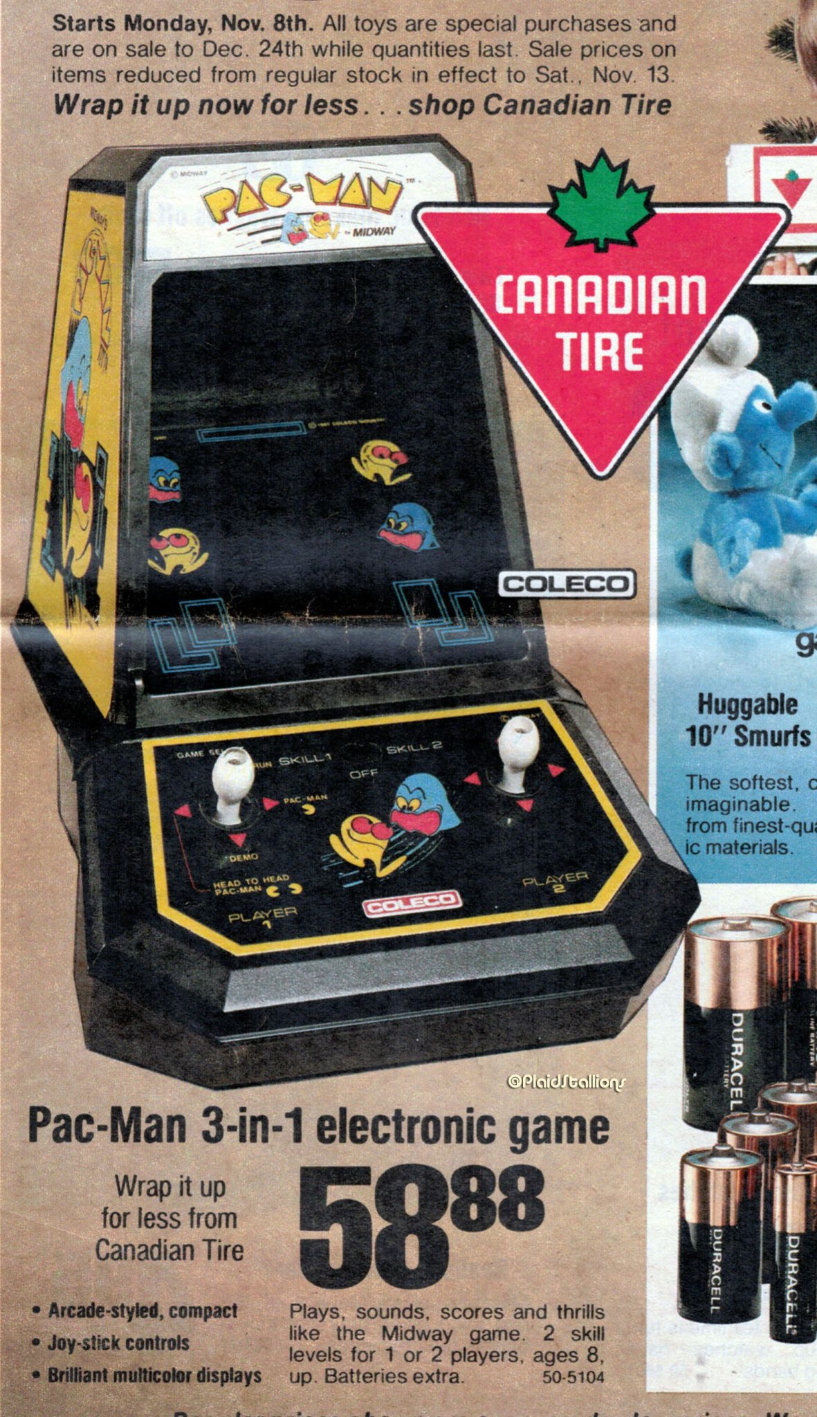 Highlights from the 1982 Toy Parade Flyer (Canadian Tire) PS