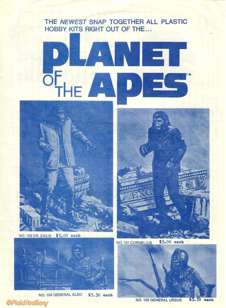 Planet of the Apes Model Kits Catalog