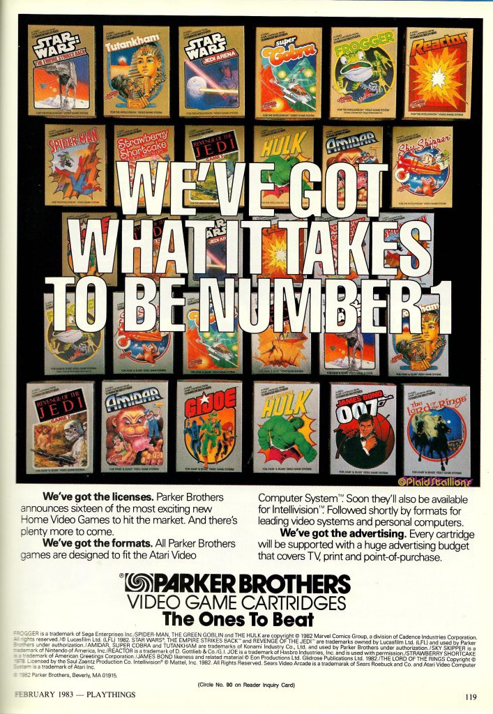 Parker Brothers Video Games