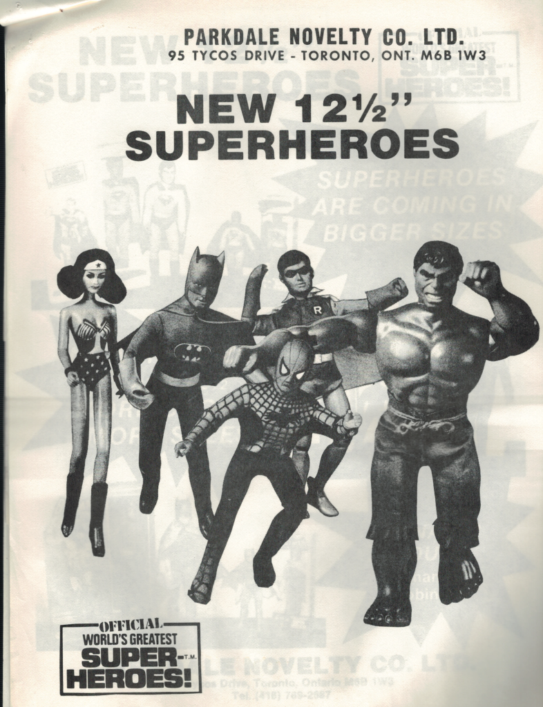 Parkdale Novelty Mego Advert from the 1970s