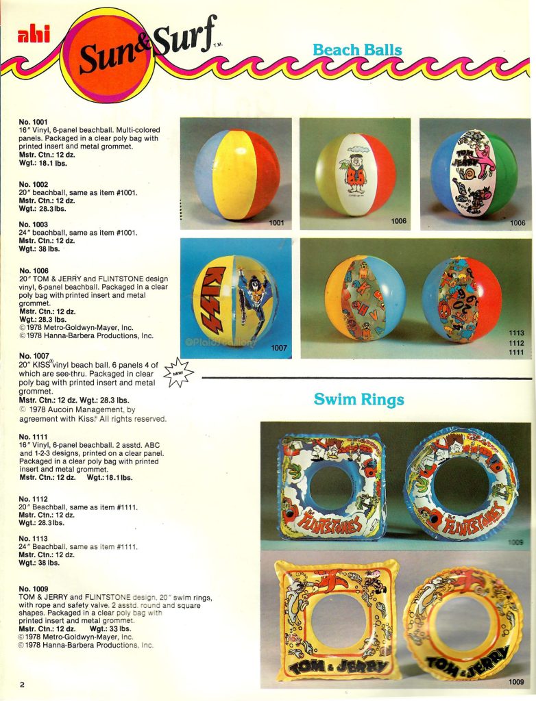 AHI KISS POOL TOYS CATALOG 1979