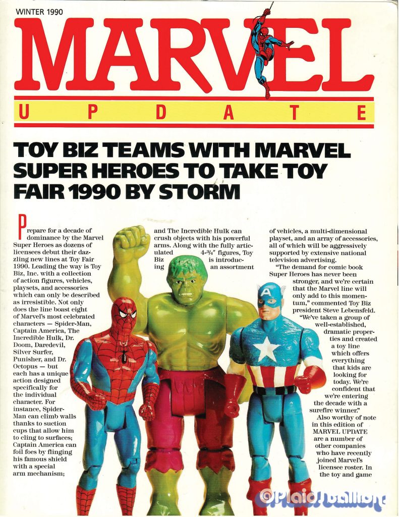 Marvel Comics Licensing Book from 1990- Toybiz 