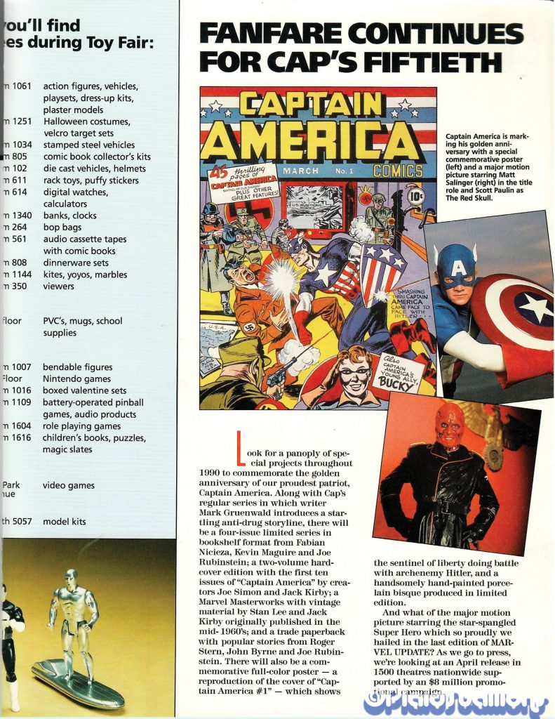 Marvel Comics Licensing Book from 1990- Toybiz 
