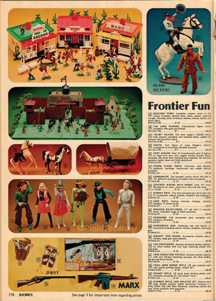 Johnny West Marx Toys Shoprite Catalogue 1974 - PlaidStallions