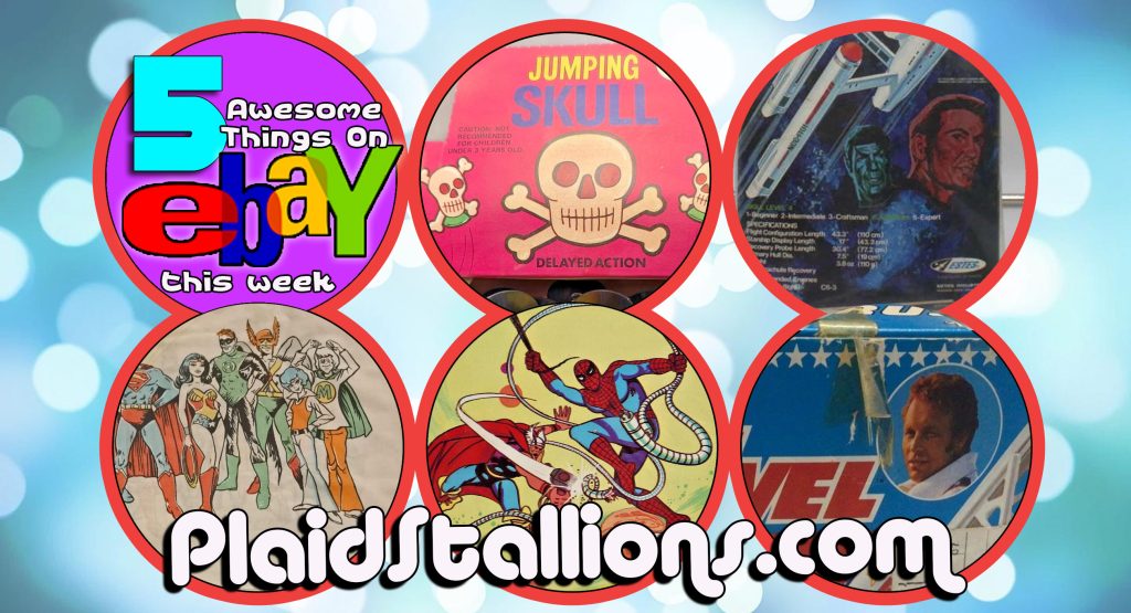 5 Awesome Things on eBay this week- Spider-Man & Thor, the Superfriends, Star Trek Rockets, Jumping Skulls & Dental Hygiene with Evel Knievel!