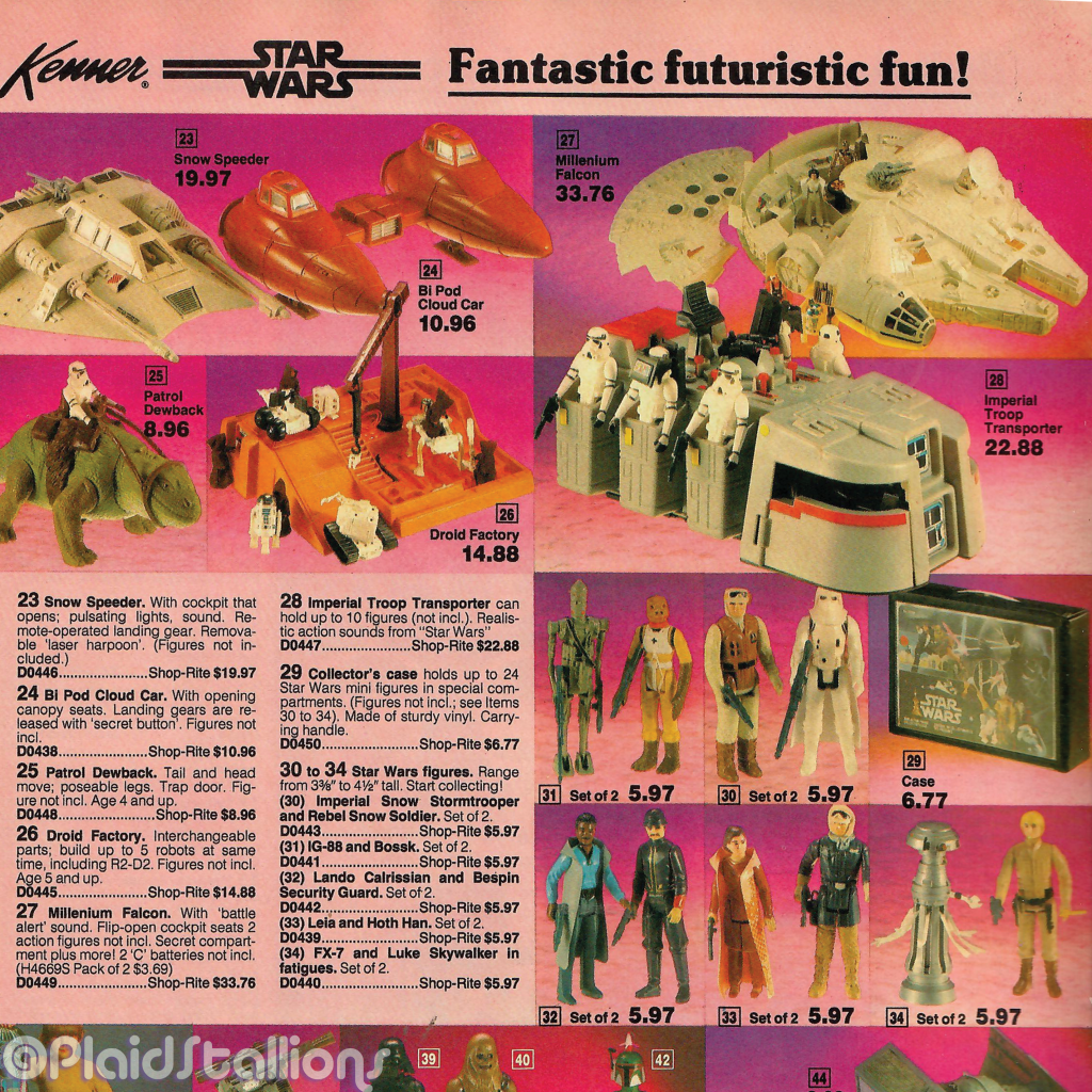 Kenner Star Wars in the 1980 Shoprite catalog