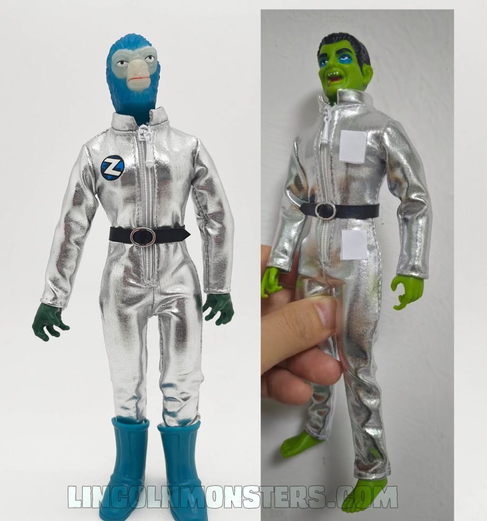 The happy surprise came with this factory shot. Not only is it amazing to see the final product, but Jason had made the brilliant decision to make their communicators pink, in a tribute to Lincoln's original Space Man, Mr. Rock. I wouldn't have thought to ask that, and I'm so happy that he did; it's just the perfect little touch.