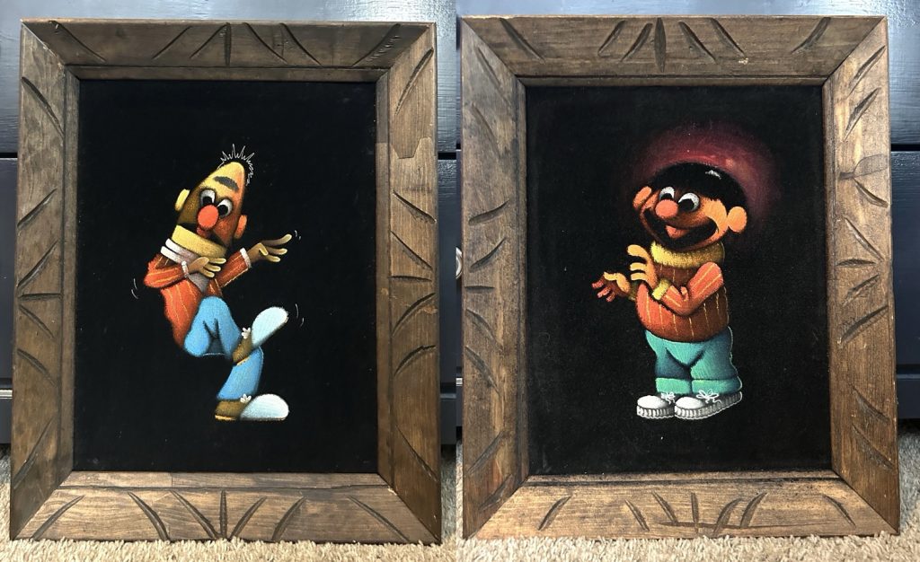 Black Velivet Bert and Ernie