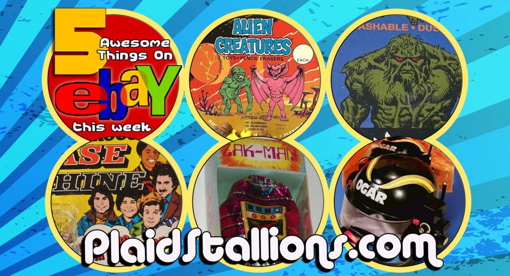 5 Awesome Things on eBay this week- Vintage Easter Chocolate, Alien Creatures, greasy sweathogs, Star Force and Swamp Thing.