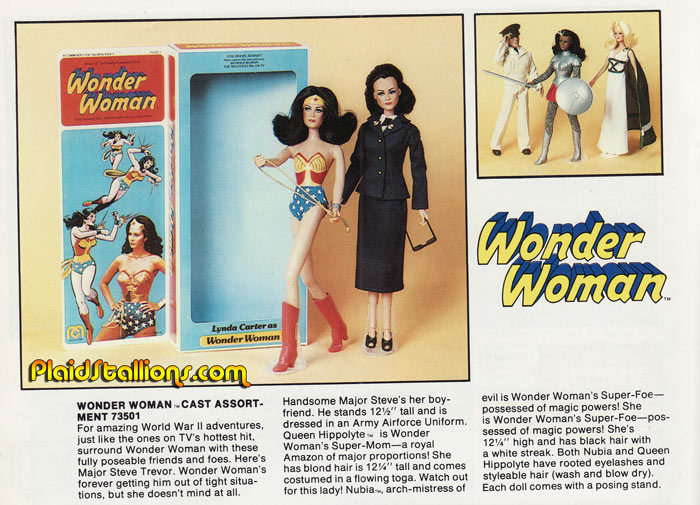 WOnder WOman Merchandise from the 1970s top ten